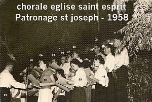 CHORALE ST ESPRIT D ORAN 1958 DU 21 JUIN